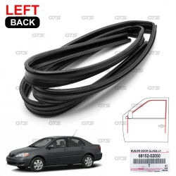 ยางร่องกระจก ประตูหลัง ข้างซ้าย 1 ชิ้น สีดำ สำหรับ Toyota Corolla Altis Limo ปี 2002-2006